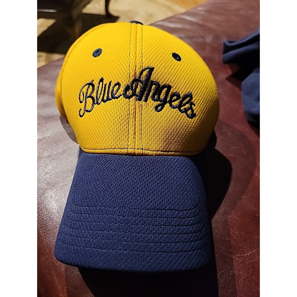 Blue‎ Angels Yellow Cap With Blue Bill Sport-tek By Port Authority